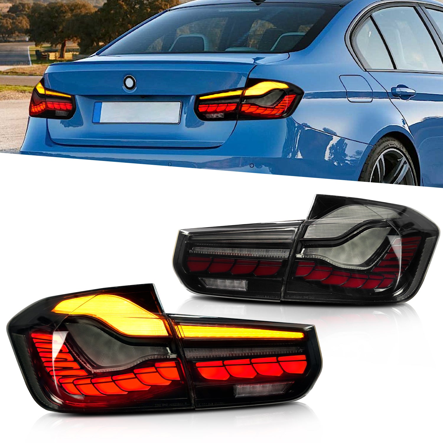 Archaic Full LED Tail Lights Assembly | BMW 3 Series M3 | Plug & Play