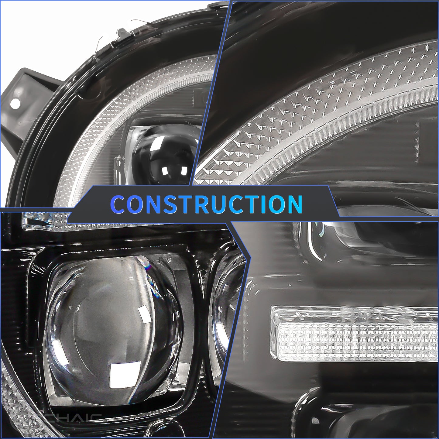 LED Projector Headlights Assembly For Jeep wrangler JL /jeep gladiator JT2018-2024(4 Projectors)