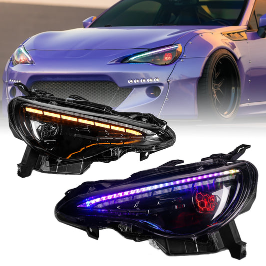 Full LED Headlights Assembly For Toyota 86/ Subaru BRZ 2012-2021（Cellular projector）