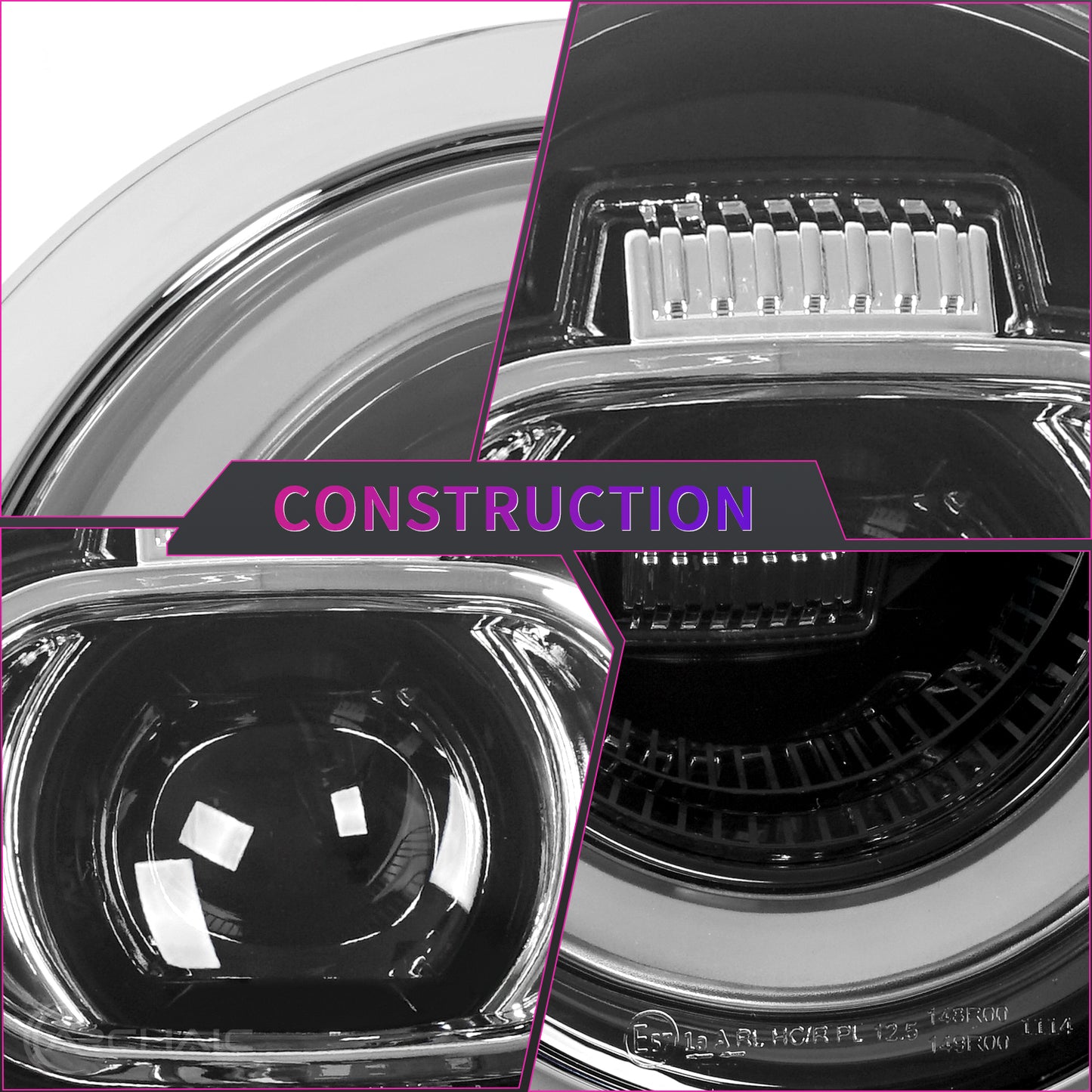 LED Projector Headlights For Mini Cooper R50 R52 R53 2001-2007