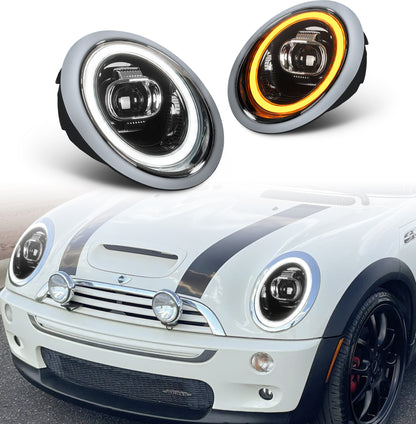 LED Projector Headlights For Mini Cooper R50 R52 R53 2001-2007