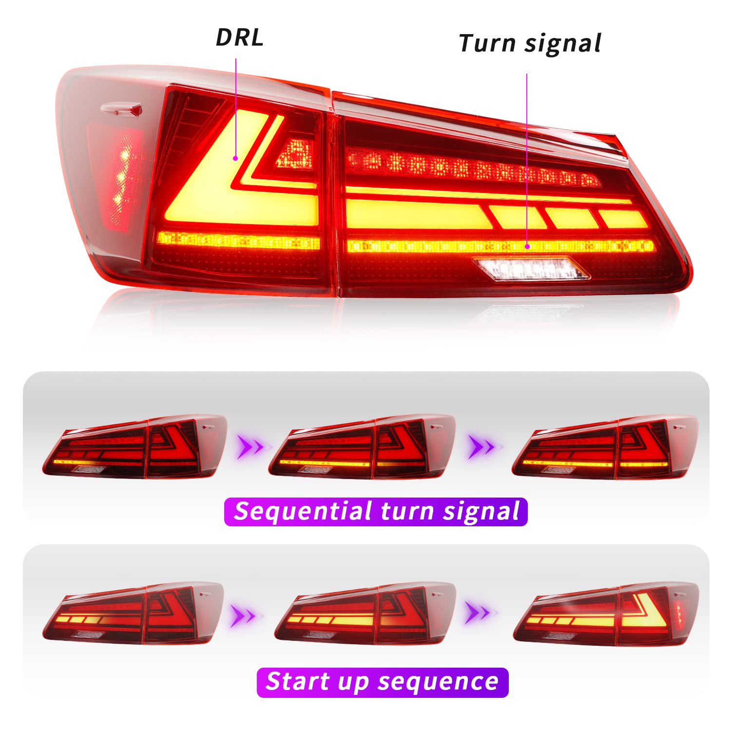 Archaic LED Tail Lights | Lexus Sedan IS250/IS350/ISF | Plug and Play